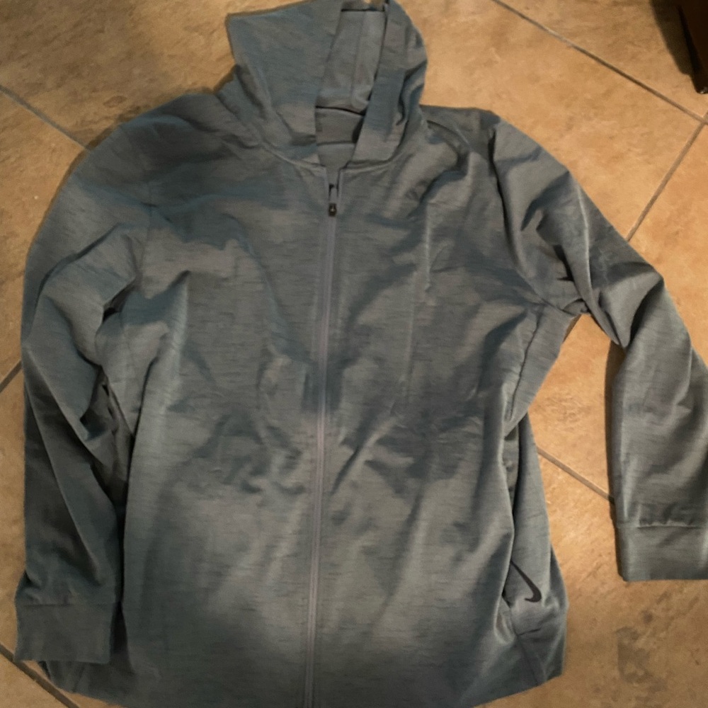 Gray zip up Nike sweatshirt XL dri-fit